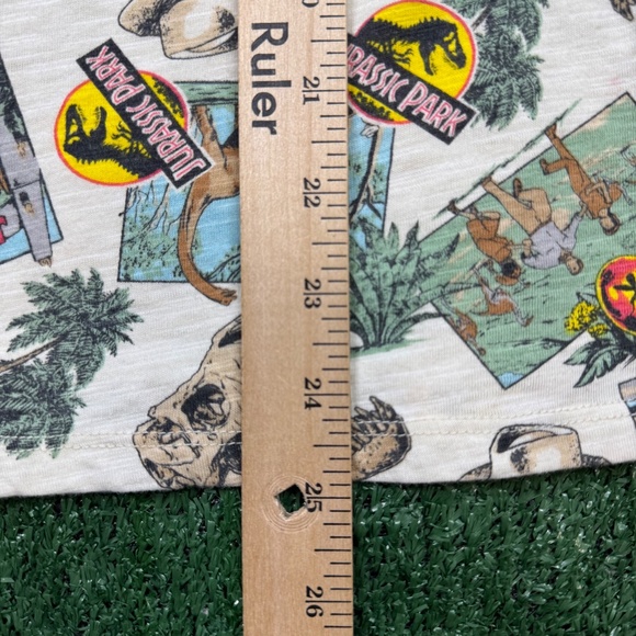 Jurassic Park Button Up Shirt Men's Size S Multicolor Short Sleeve Movie Tee - Picture 7 of 7